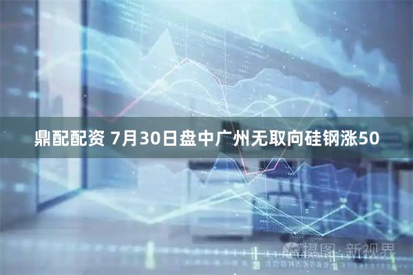 鼎配配资 7月30日盘中广州无取向硅钢涨50